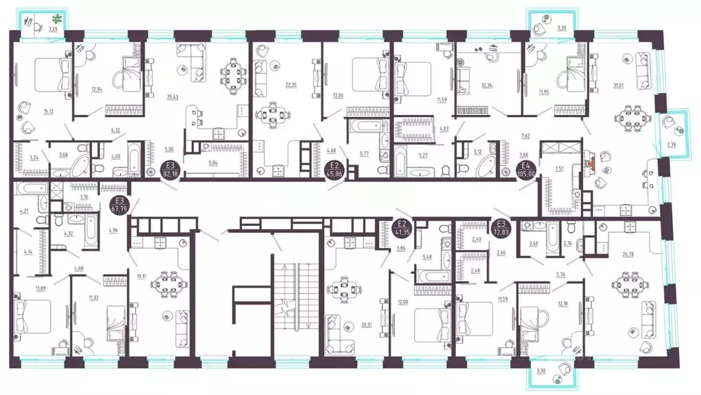 2-к кв. Тульская область, Тула ул. Братьев Жабровых, 6 (72.83 м) - Фото 2