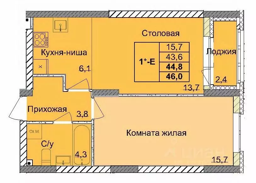 1-к кв. Нижегородская область, Нижний Новгород 1-я Оранжерейная ул. ... - Фото 0