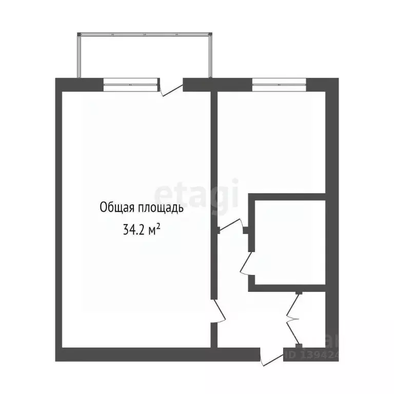 1-к кв. Бурятия, Улан-Удэ Тобольская ул., 49 (34.2 м) - Фото 1