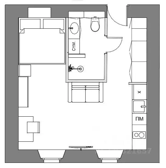 Студия Москва ул. Сретенка, 24/2С1 (28.0 м) - Фото 2