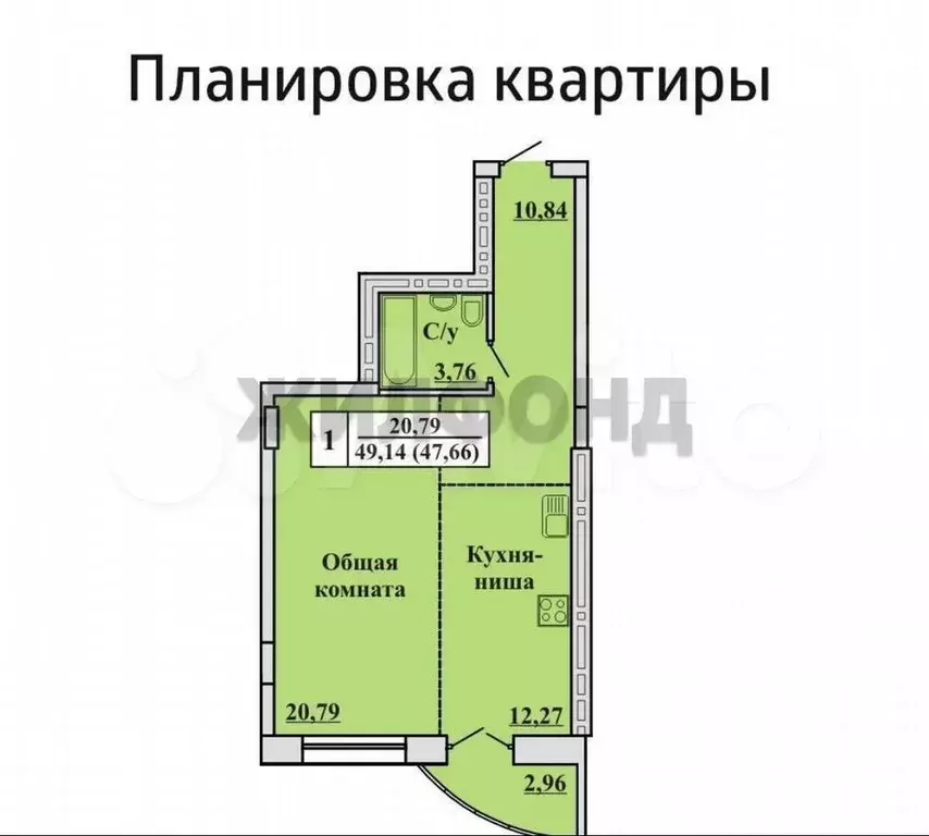 2-к. квартира, 50 м, 18/19 эт. - Фото 0