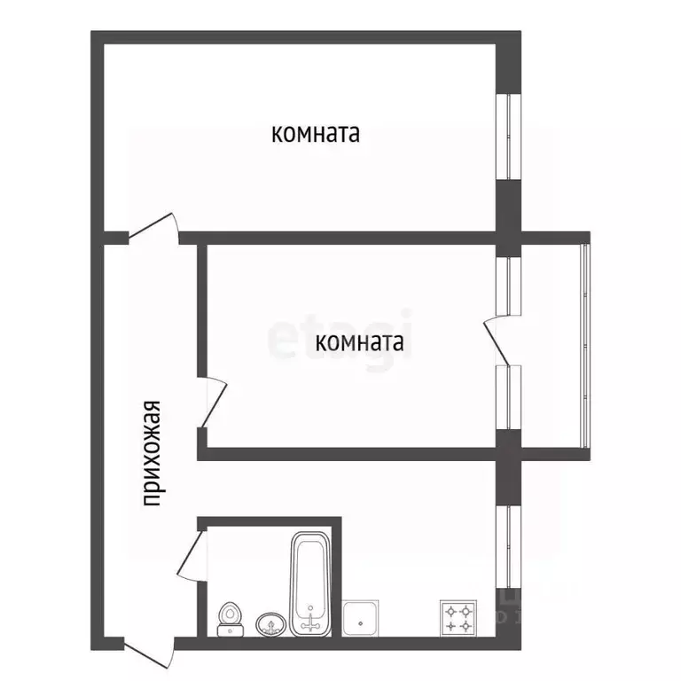 2-к кв. Красноярский край, Красноярск Зеленая Роща мкр, ул. ... - Фото 2
