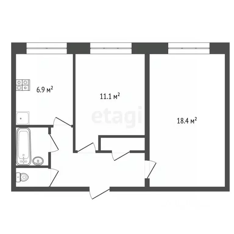 2-к кв. Ямало-Ненецкий АО, Тарко-Сале Пуровский район, Пуровск мкр, ... - Фото 2