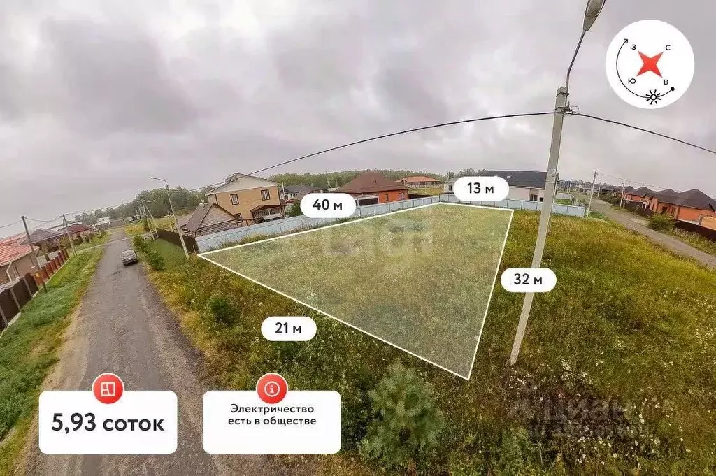 Участок в Тюменская область, Тюменский муниципальный округ, с. Луговое ... - Фото 1