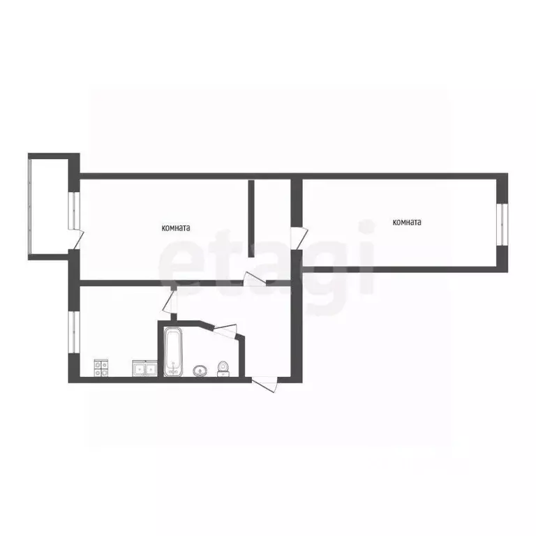 2-к кв. Крым, Симферополь ул. Киевская (43.0 м) - Фото 2