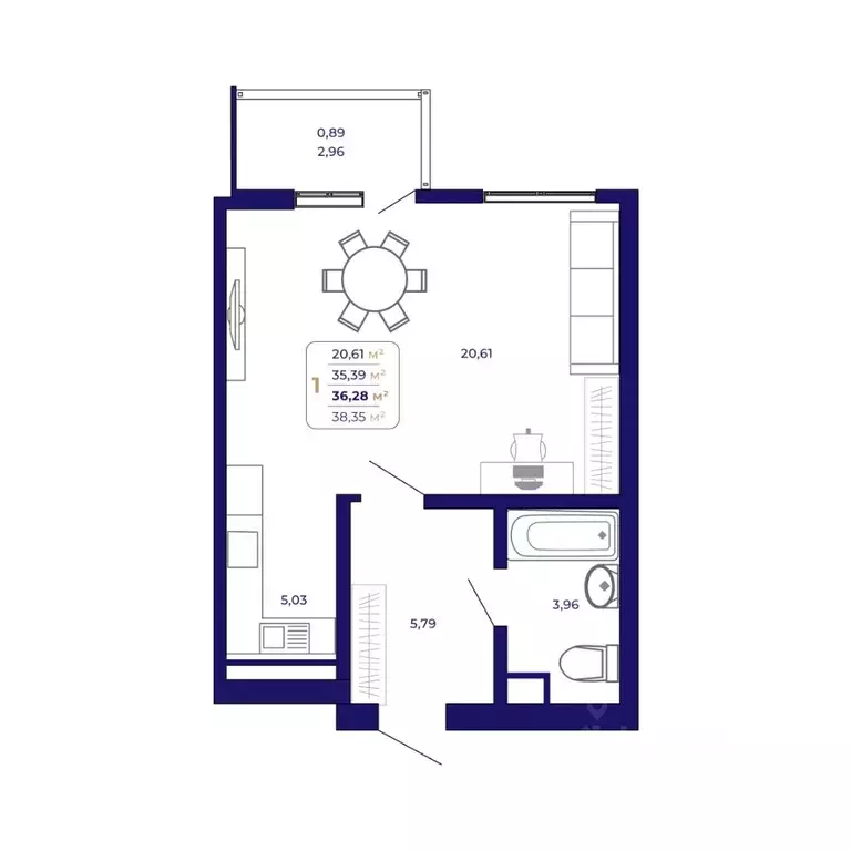 1-к кв. Башкортостан, Уфа Затон-Восточный жилрайон, Паруса жилой ... - Фото 1