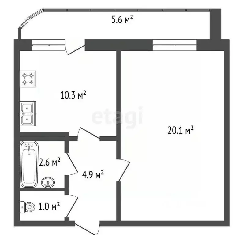 1-к кв. Санкт-Петербург Комендантский просп., 22К1 (44.5 м) - Фото 1