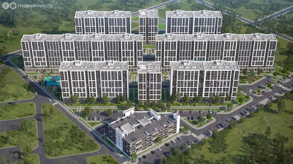1-комнатная квартира: село Мирное, ЖК Крокус (38.93 м) - Фото 1