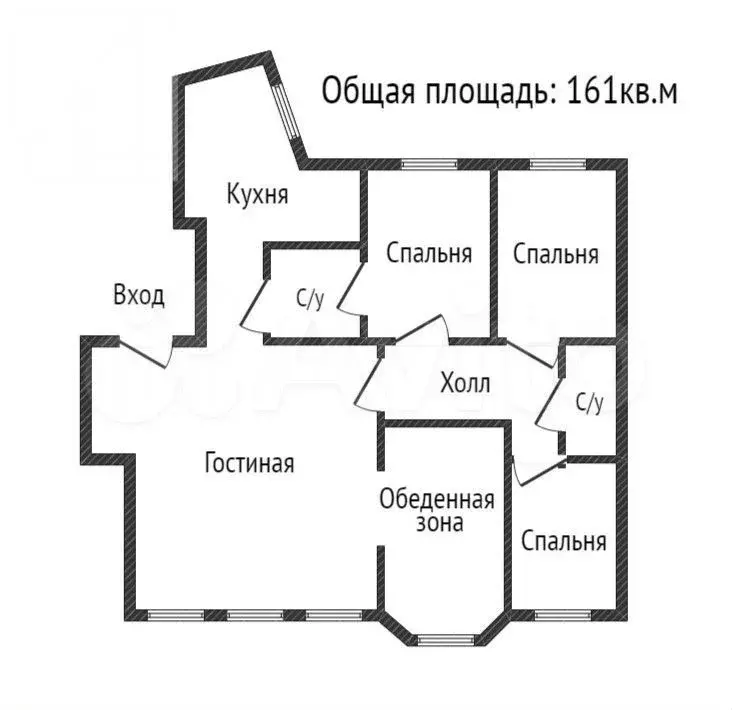 5-к. квартира, 161 м, 7/8 эт. - Фото 0