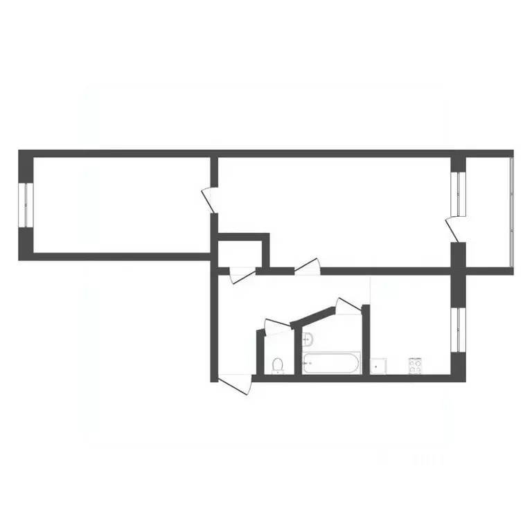 2-к кв. Тюменская область, Тюмень Волгоградская ул., 117 (45.3 м) - Фото 2