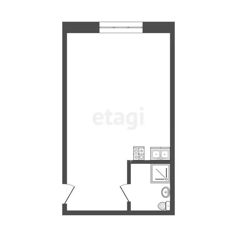 Квартира-студия: Тюмень, проезд Геологоразведчиков, 6 (18.7 м) - Фото 1