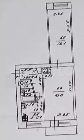 2-к. квартира, 44 м, 4/5 эт. - Фото 0