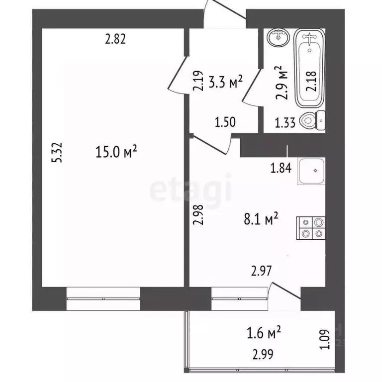 1-к кв. Марий Эл, Медведевский район, Руэмское с/пос, пос. Руэм ул. ... - Фото 2