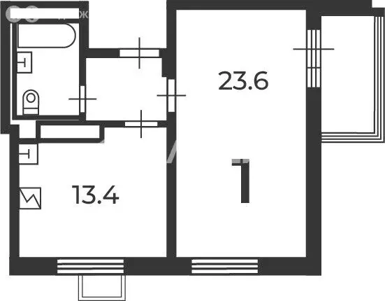 1-комнатная квартира: Москва, 2-я Хуторская улица, 33к1 (44.8 м) - Фото 2