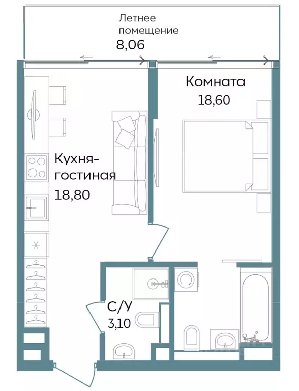 1-к кв. Крым, Саки ул. Морская (48.56 м) - Фото 0