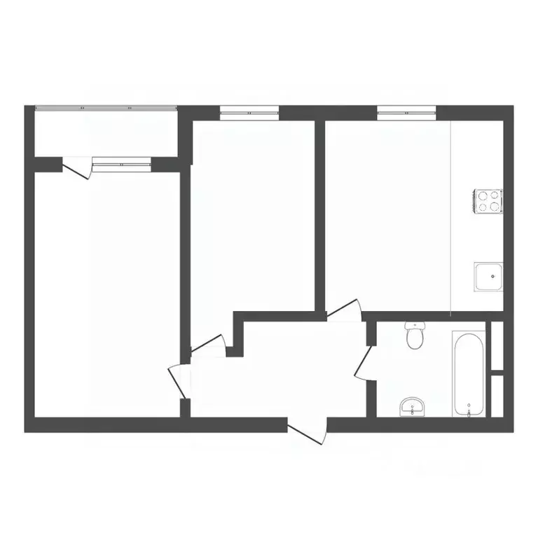 2-к кв. Тюменская область, Тюмень ул. Новоселов, 113 (51.76 м) - Фото 1