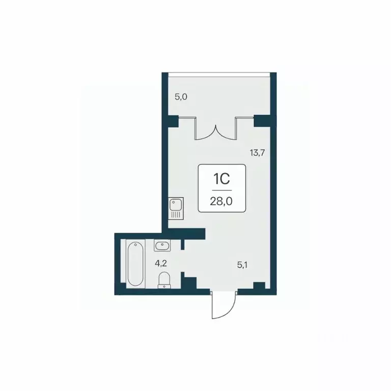 Студия Крым, Алупка ш. Севастопольское, 6Ак2 (28.0 м) - Фото 1