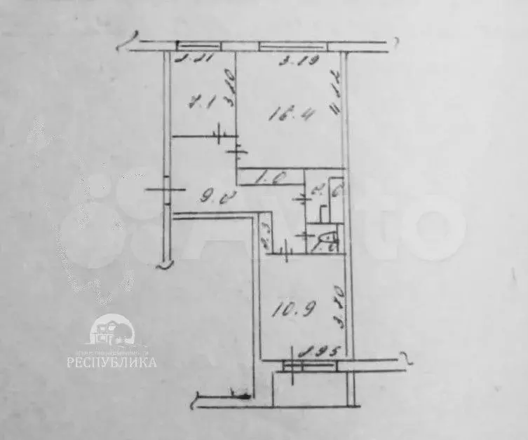 2-к. квартира, 48,5 м, 2/5 эт. - Фото 0