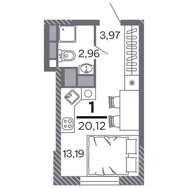 1-к кв. Рязанская область, Рязань Петра и Февронии жилой комплекс ... - Фото 1