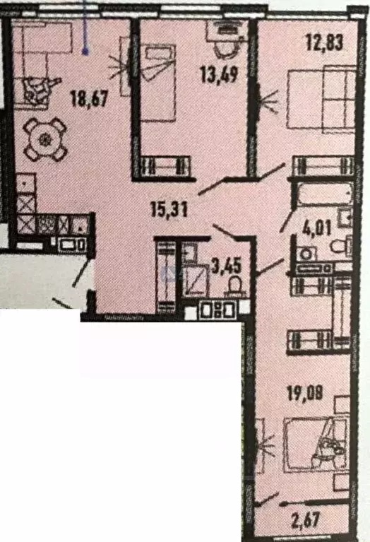 3-к кв. Тюменская область, Тюмень Рощино мкр, ул. Александра ... - Фото 2