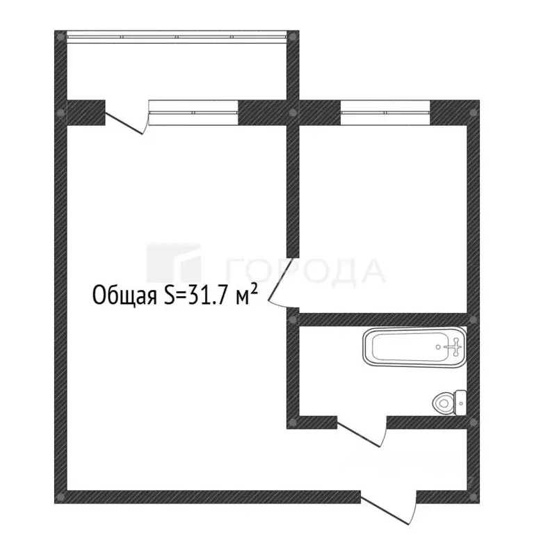 1-к кв. Кемеровская область, Новокузнецк Абашево мкр, ул. Юбилейная, ... - Фото 2
