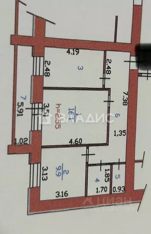 2-к кв. Пензенская область, Пенза Галетная ул., 11 (60.0 м) - Фото 2