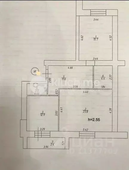 2-к кв. Татарстан, Казань ул. Галимджана Баруди, 18А (73.0 м) - Фото 2