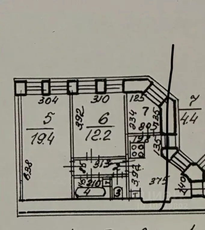 2-к кв. Санкт-Петербург 8-я Васильевского острова линия, 75 (54.4 м) - Фото 2