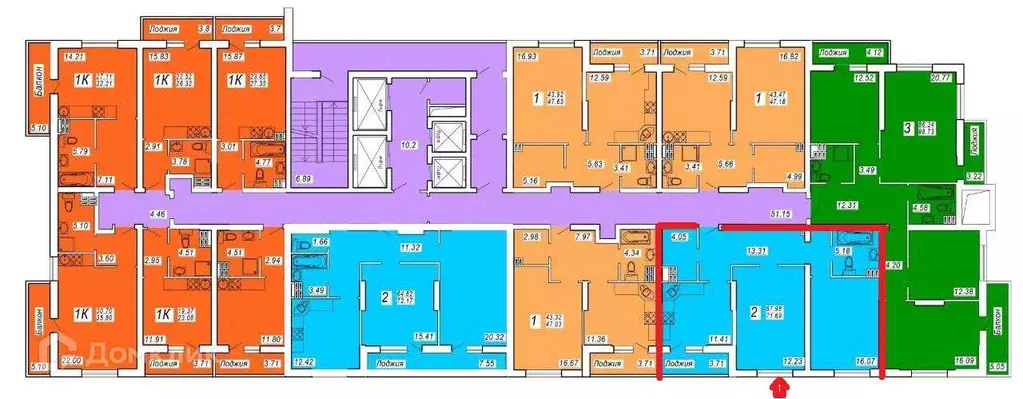 Продаётся 2-к квартира, 71.88 м - Фото 0