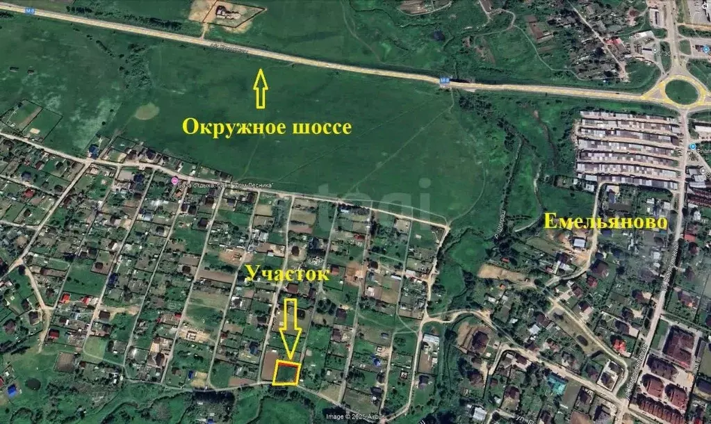 Участок в Вологодская область, д. Емельяново, Осаново садовое ... - Фото 2