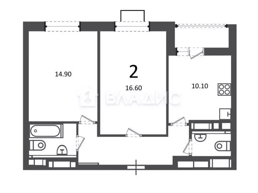 2-комнатная квартира: Москва, проезд Шокальского, 28Ак1 (55.5 м) - Фото 1
