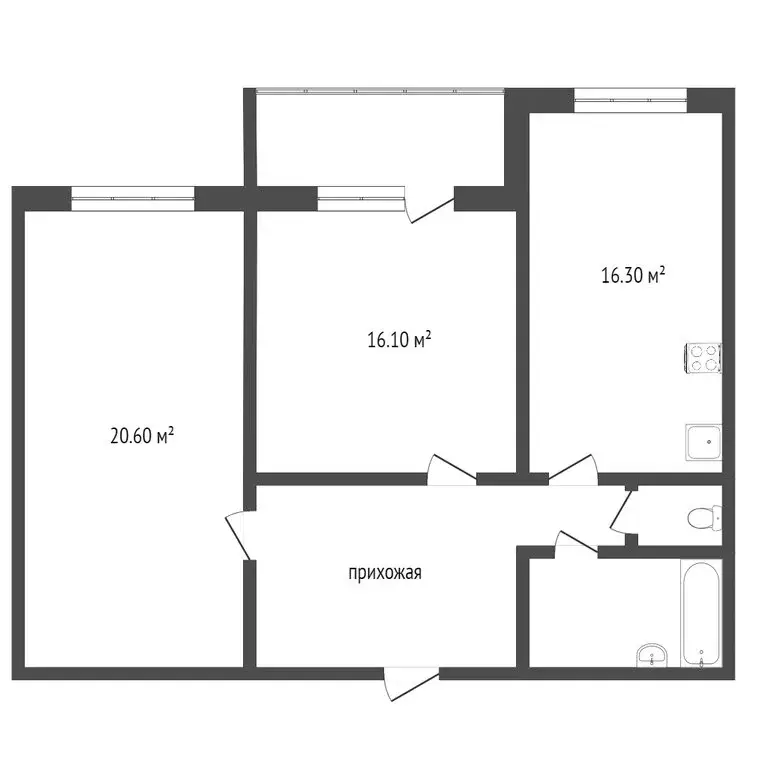 2-комнатная квартира: Севастополь, улица Пожарова, 20/2 (73.3 м) - Фото 0