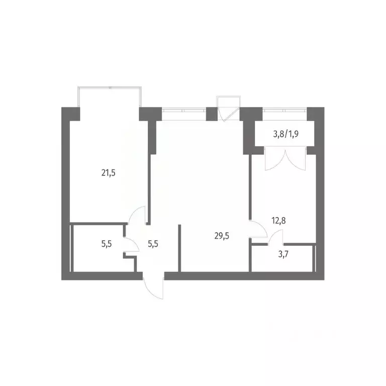 2-к кв. Санкт-Петербург ул. Академика Константинова, 1к1 (80.4 м) - Фото 0