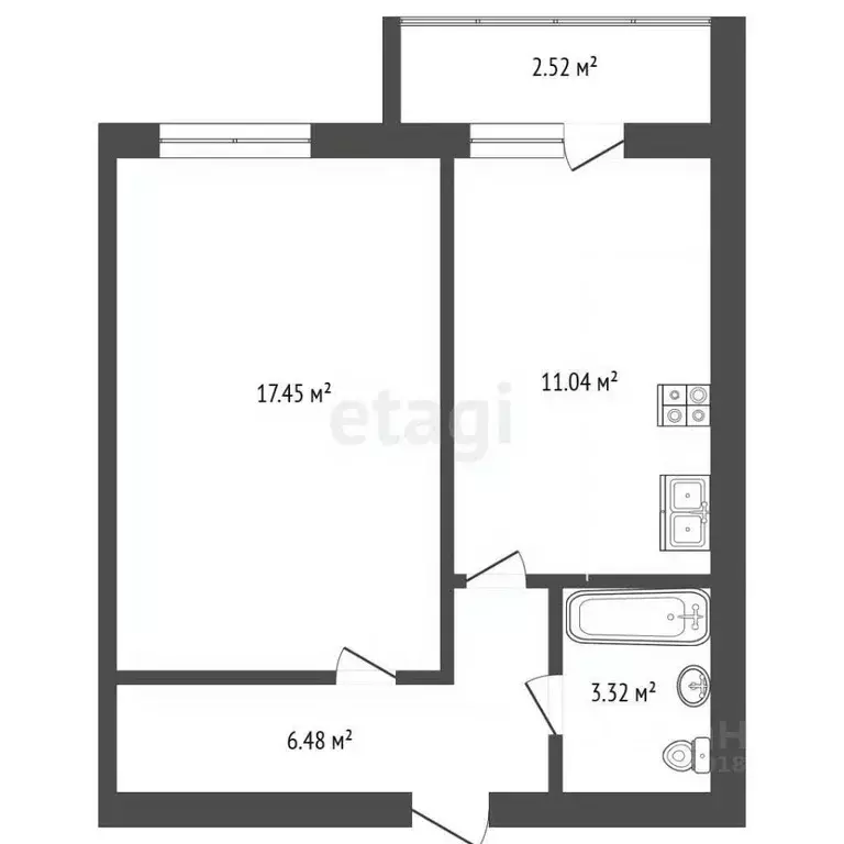 1-к кв. Самарская область, Самара Московское шоссе, 24-й км, 9с9 (36.8 ... - Фото 2