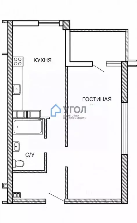 1-к кв. Самарская область, Самара Белорусская ул., 18 (45.85 м) - Фото 2