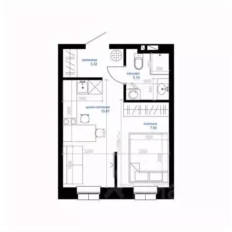 Студия Приморский край, Владивосток Сердце квартала жилой комплекс ... - Фото 1