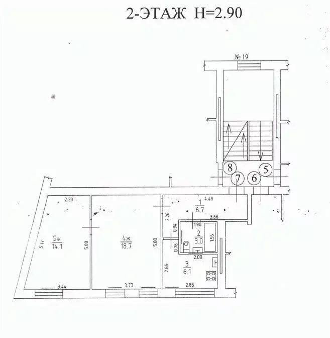 2-к кв. Калининградская область, Калининград Восточная ул., 19 (48.6 ... - Фото 1