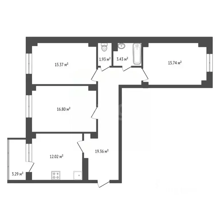 3-к кв. Красноярский край, Красноярск Северное ш., 48 (86.0 м) - Фото 1