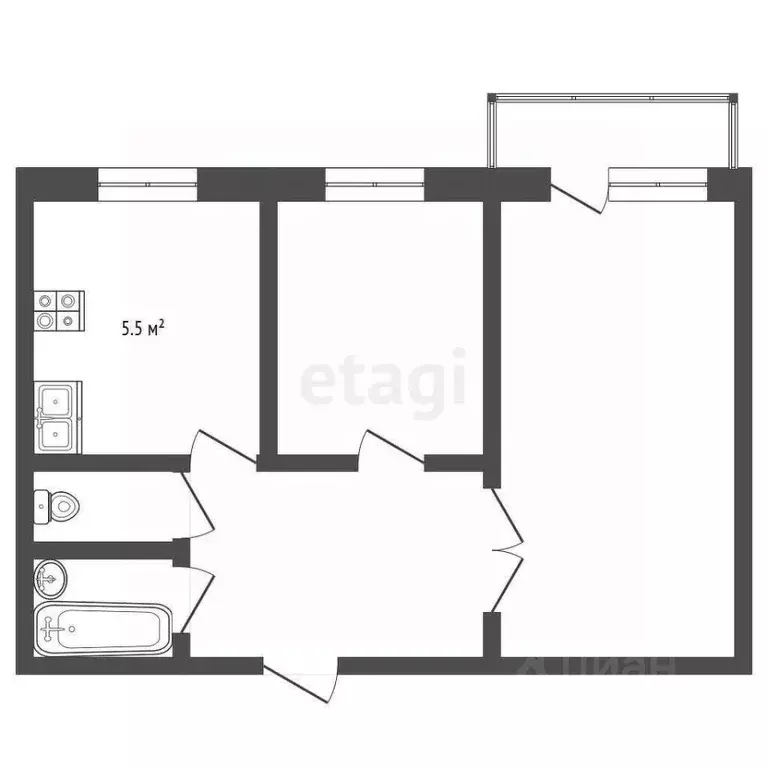 2-к кв. Ярославская область, Рыбинск ул. Кулибина, 3 (37.2 м) - Фото 2