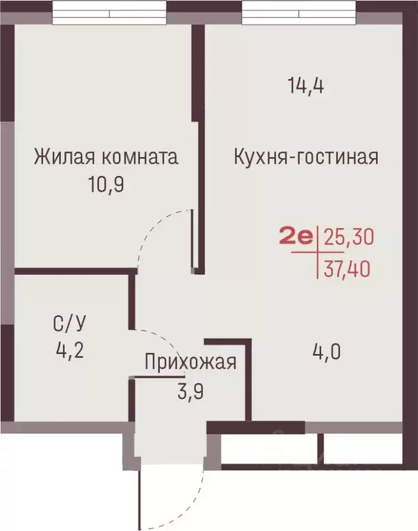 2-к кв. Свердловская область, Екатеринбург Академический мкр, 19-й ... - Фото 2