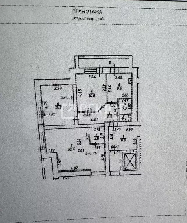 5-к. квартира, 130 м, 6/6 эт. - Фото 0