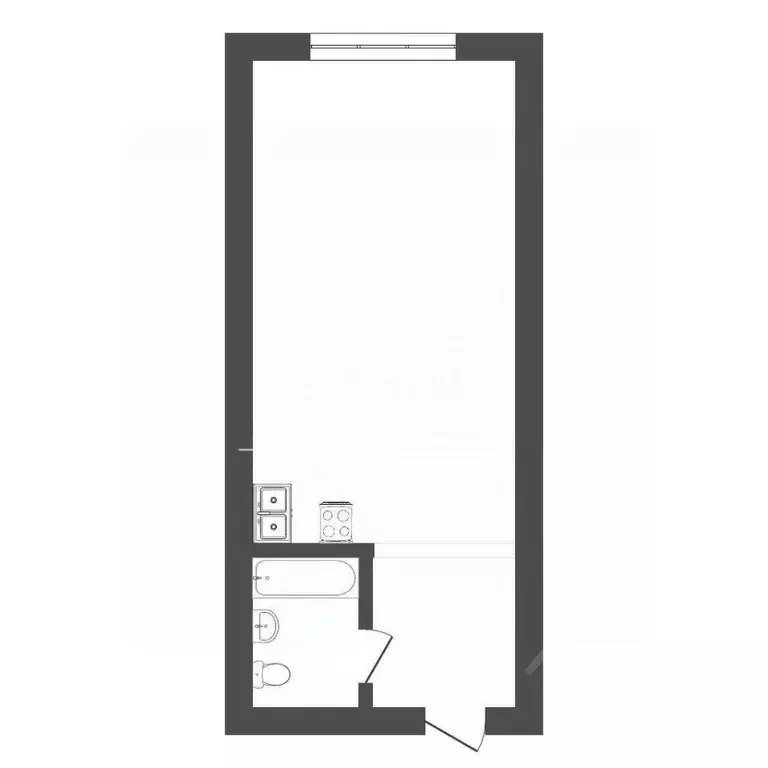 Студия Кемеровская область, Кемерово ул. Халтурина, 23 (16.8 м) - Фото 2