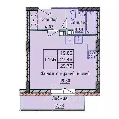 1-к кв. Ярославская область, Ярославль 2-й мкр,  (29.72 м) - Фото 0