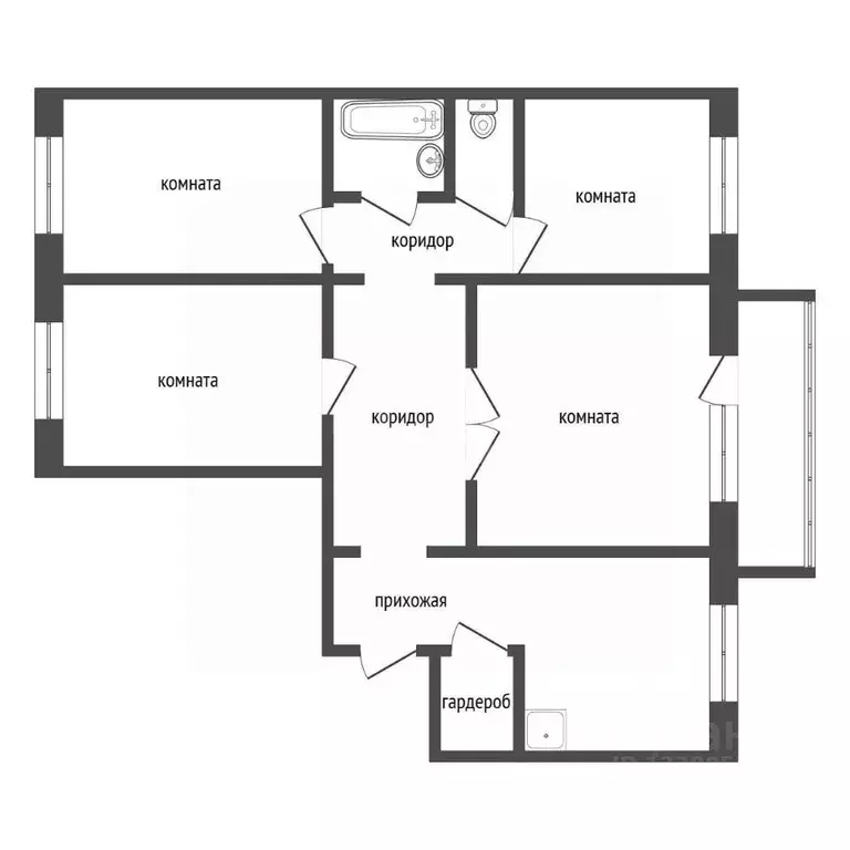 4-к кв. Красноярский край, Красноярск ул. Молокова, 46 (78.7 м) - Фото 2