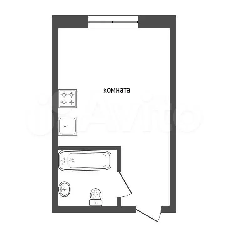 Квартира-студия, 18,5 м, 6/12 эт. - Фото 0