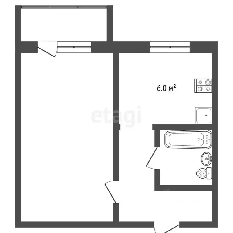 1-к кв. Крым, Евпатория ул. Некрасова, 77 (28.7 м) - Фото 1