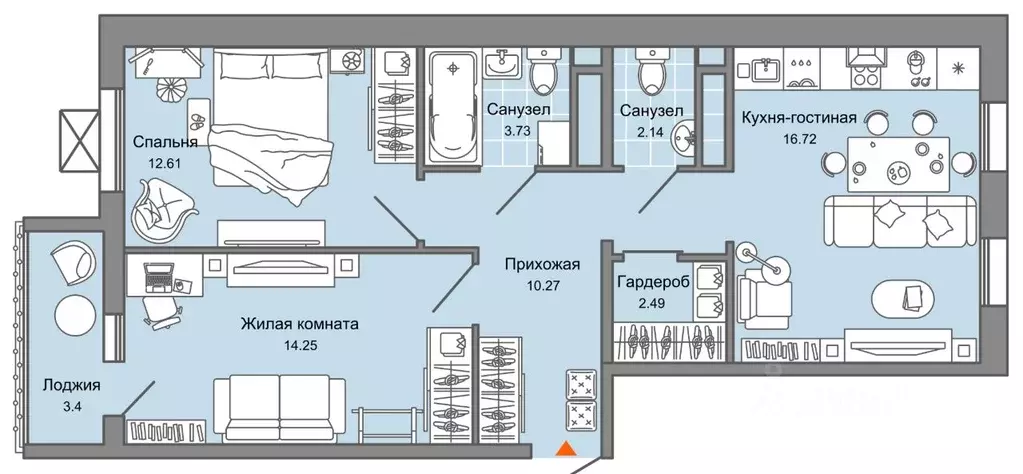 3-к кв. Ульяновская область, Ульяновск Новый Город мкр, 10-й кв-л, ... - Фото 0