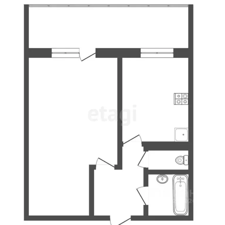 1-к кв. Татарстан, Набережные Челны просп. Раиса Беляева, 68 (38.4 м) - Фото 1