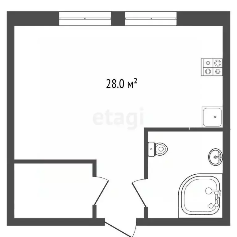 Студия Ростовская область, Ростов-на-Дону Мачтовая ул., 3А (37.0 м) - Фото 2