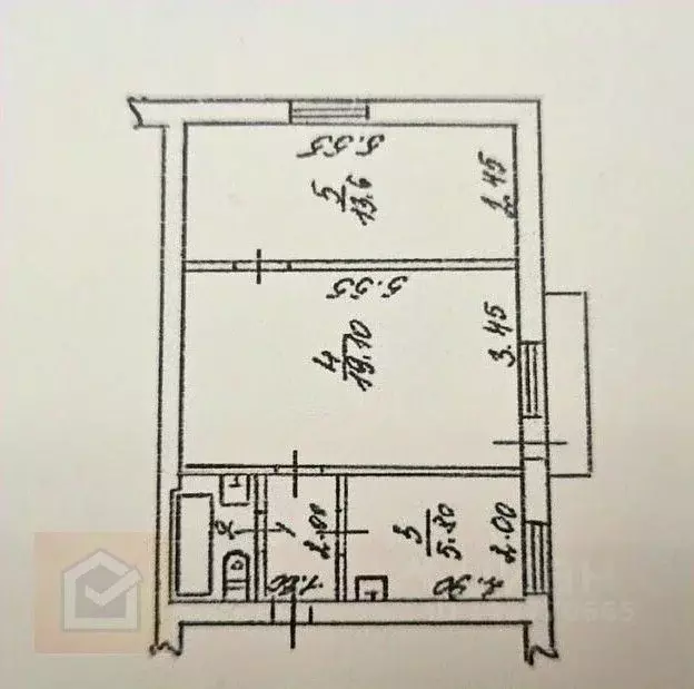 2-к кв. Крым, Симферополь ул. Первомайская, 10А (44.8 м) - Фото 1